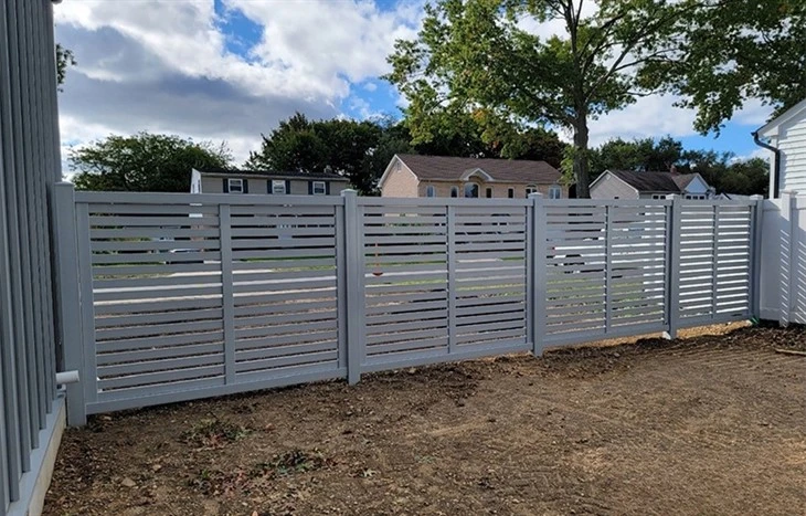 Semi Private Horizontal Vinyl Fence